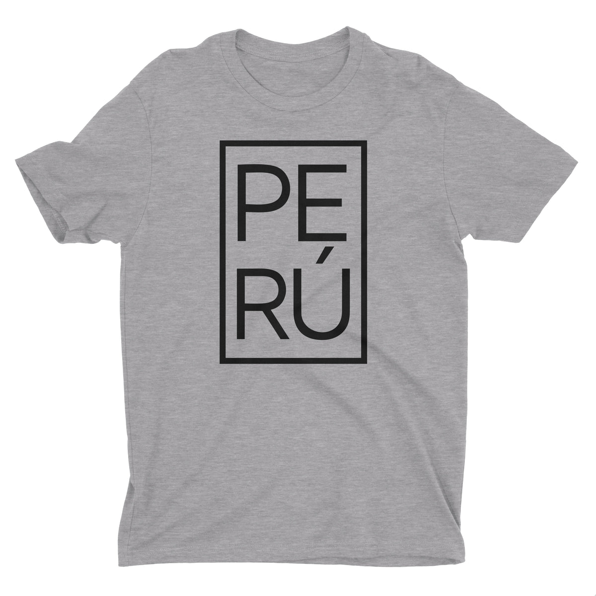 Peru Heather Grey Short Sleeve T-Shirt for Men