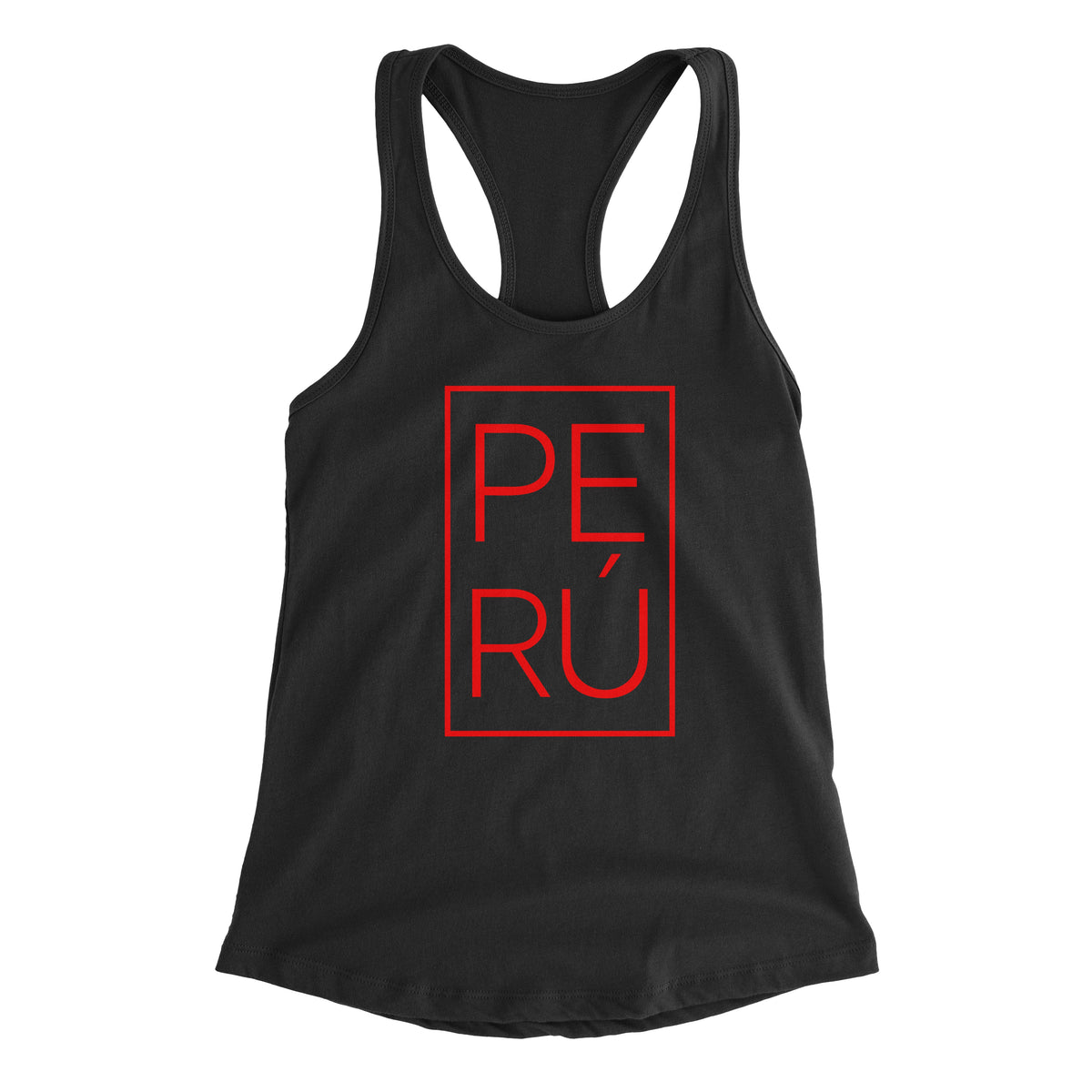 Peru Black (Red) Tank Top for Women