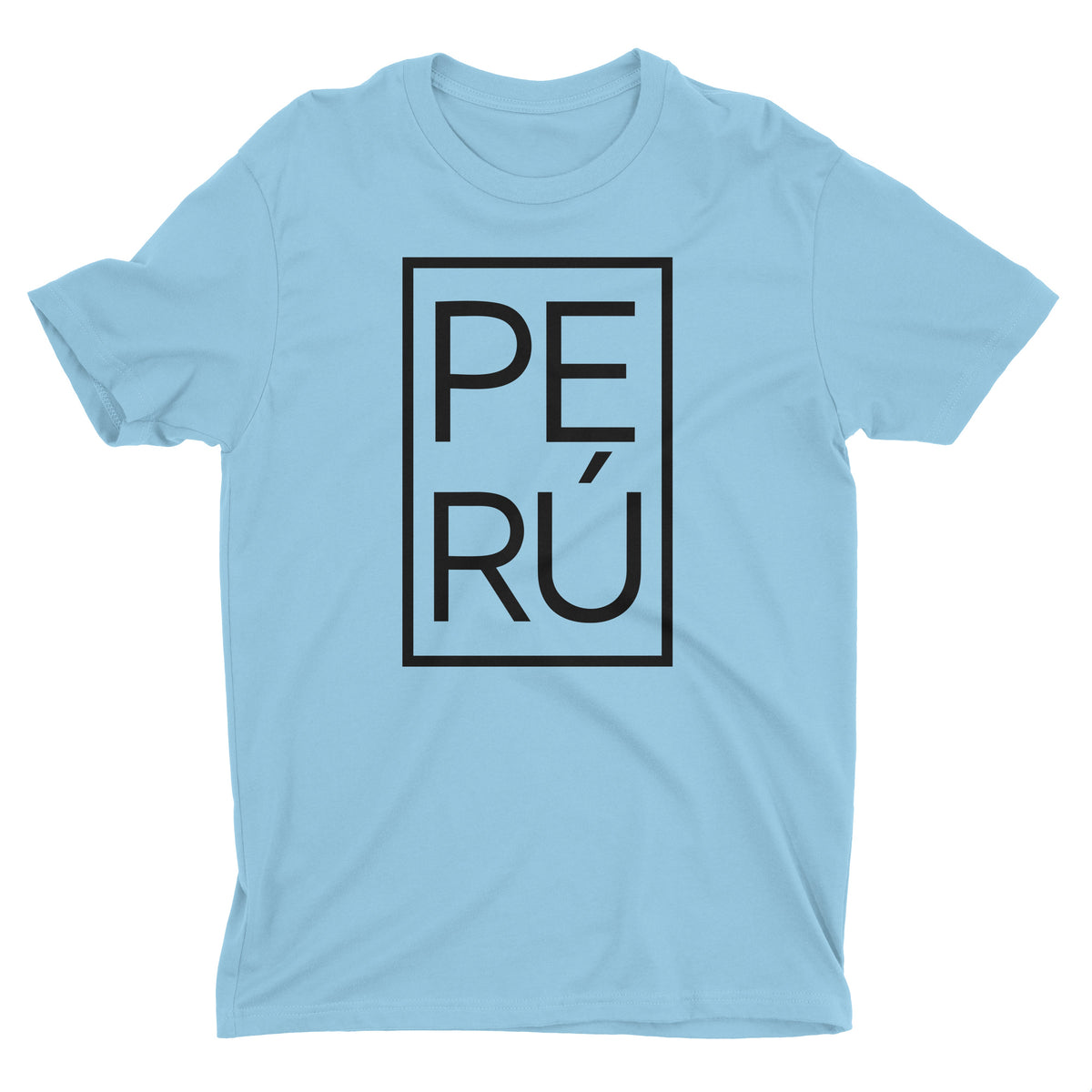 Peru Light Blue Short Sleeve T-Shirt for Men