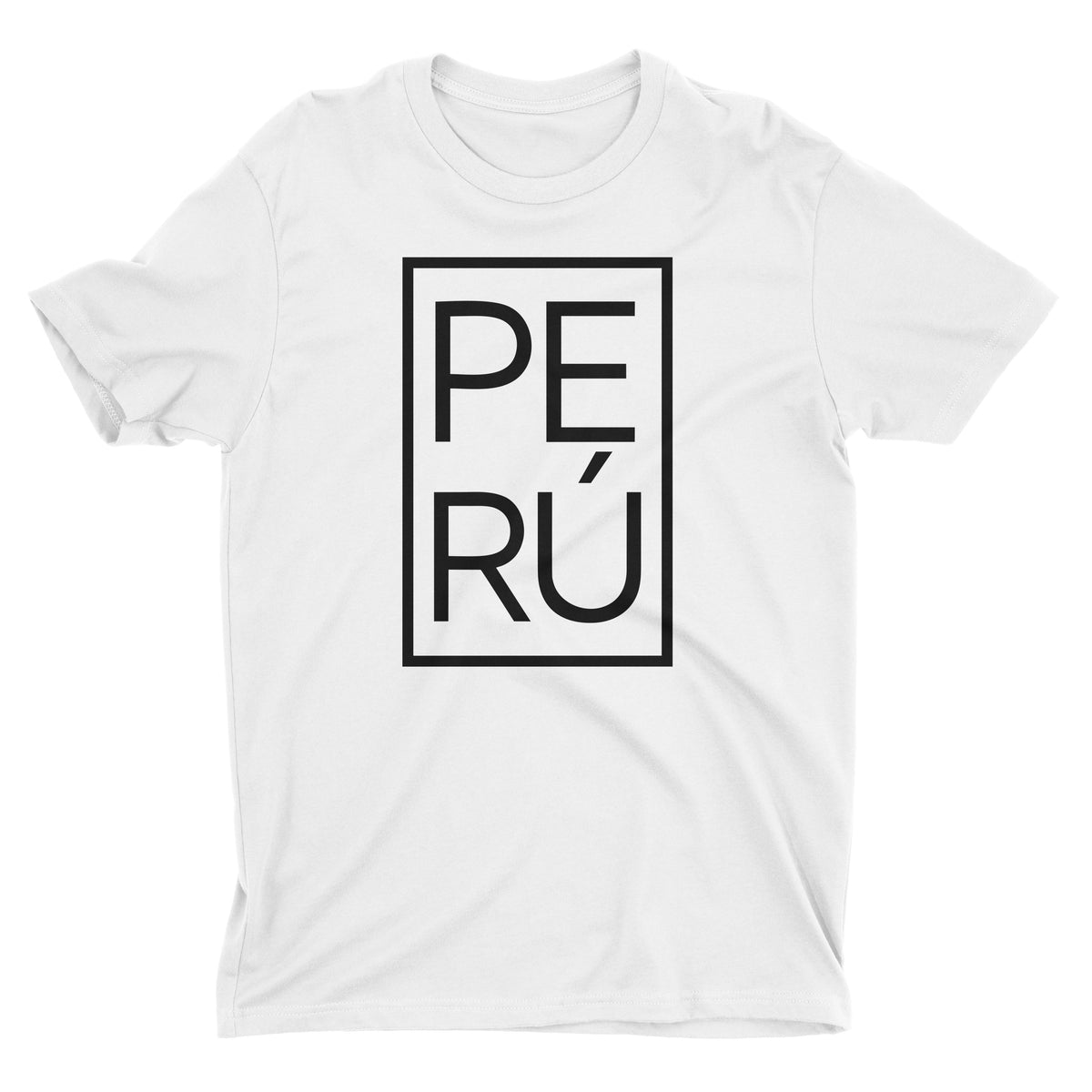 Peru White Short Sleeve T-Shirt for Men