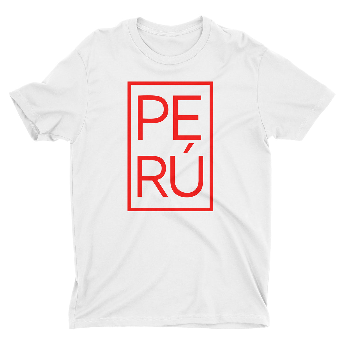 Peru White (Red) Short Sleeve T-Shirt for Men